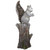 Squirrel on Tree Stump Outdoor Garden Statue - 22.75"