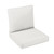 2-Piece Rounded Front Deep Seating Outdoor Cushion Set - 25" - Cream White