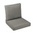 2-Piece Rounded Front Deep Seating Outdoor Cushion Set - 30" - Gray