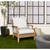 2-Piece Upholstered Rounded Front Deep Seating Outdoor Cushion Set - 29" - Cream White