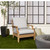 2-Piece Rounded Front Deep Seating Outdoor Cushion Set - 22.5" - Tan