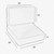 2-Piece Upholstered Rounded Front Deep Square Seating Outdoor Cushion Set - 25" - Orange