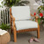 2-Piece Striped Upholstered Corded Deep Seating Outdoor Cushion Set - 29" - Gray