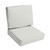 2-Piece Striped Upholstered Corded Deep Seating Outdoor Cushion Set - 30" - Gray