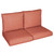 4-Piece Upholstered Outdoor Loveseat Cushion Set - 27" - Orange