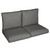 4-Piece Upholstered Outdoor Loveseat Cushion Set - 22.5" - Gray