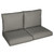 4-Piece Upholstered Outdoor Patio Loveseat Cushion Set - 29" - Gray