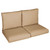 4-Piece Upholstered Outdoor Loveseat Cushion Set - 27" - Brown