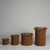 Cylindrical Glass Votive Candle Holder with a Wrap - 10" - Brown