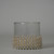 Textured Glass Votive Candle Holder - 3" - Clear and Gold