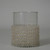 Textured Glass Votive Candle Holder - 5" - Clear and Gold
