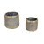 Metallic Checkered Outdoor Flower Pots - 5" - Gold - Set of 2