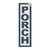 Rectangular "Porch" Outdoor Wall Sign - 35" - Blue and White