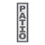 Rctangular "Patio" Outdoor Wall Sign - 35" - Gray and White
