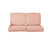 4-Piece Diamond Outdoor Patio Loveseat Cushion Set - 25" - Red and White
