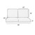 4-Piece Diamond Outdoor Patio Loveseat Cushion Set - 25" - Red and White