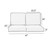 4-Piece Diamond Outdoor Patio Loveseat Cushion Set - 23.5" - Red and White