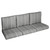 6-Piece Striped Deep Seating Outdoor Sofa Cushion Set - 23.5" - Tan