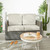 4-Piece Diamond Outdoor Patio Loveseat Cushion Set - 25" - Off White and Beige