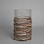 Textured Glass Votive Candle Holder - 10" - Brown and White