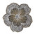 Hibiscus Flower Outdoor Garden Stepping Stone - 9.75" - Brown