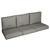 6-Piece Upholstered Outdoor Patio Deep Seating Sofa Cushion Set - 22.5" - Gray