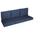 6-Piece Solid Round Front Deep Outdoor Seating Sofa Cushion Set - 67.5" - Blue