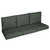 6-Piece Outdoor Patio Deep Seating Sofa Cushion Set - 23.5" - Olive Green