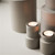 Ceramic Tea Light Candle Holder - 4" - Light Gray