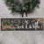 Pinecones "Peace on Earth" Outdoor Christmas Wall Sign - 35" - Black and White