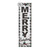 Checkered "Merry Everything" Outdoor Christmas Wall Sign - 35" - Gray and Black