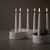 Shiny Taper Candle Holder - 8.25" - White