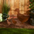 Duck Family Iron Outdoor Garden Stakes - 14.75" - Brown