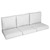 6-Piece Diamond Outdoor Patio Deep Seating Sofa Cushion Set - 23.5" - Off White
