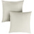 Knife Edge Diamond Square Outdoor Throw Pillows - 20" - Cream - Set of 2