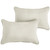 Corded Edge Diamond Rectangular Outdoor Lumbar Throw Pillows - 26" - Cream - Set of 2