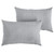 Knife Edge Diamond Rectangular Outdoor Lumbar Throw Pillows - 24" - Blue - Set of 2