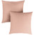 Diamond Knife Edged Square Throw Pillow - 16" - Red and White - Set of 2