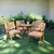 4-Piece Corded Outdoor Patio Chair Cushion Set - 19" - Red and White