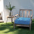 Solid Corded Edge Deep Outdoor Seating Cushion - 23.5" - Blue