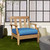 Solid Round Front Deep Outdoor Seating Cushion - 25" - Blue