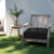 Upholstered Corded Deep Seating Outdoor Cushion - 25" - Black