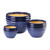 Duo Tone Garden Planters - 12" - Blue and Beige - Set of 3