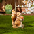 Squirrel Solar Lighted Outdoor Garden Statue - 7.25" - Brown and Beige