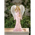 Solar Powered Rose Angel Outdoor Garden Statue - 14" - White and Pink