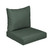 2-Piece Knife Edged Outdoor Deep Seating Pillow and Cushion Set - 22.5" - Green
