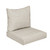 2-Piece Knife Edged Outdoor Deep Seating Pillow and Cushion Set - 23.5" - Gray