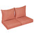4-Piece Upholstered Outdoor Loveseat Pillow and Cushion Set - 22.5" - Orange