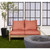 4-Piece Upholstered Outdoor Loveseat Pillow and Cushion Set - 22.5" - Orange
