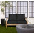 4-Piece Upholstered Outdoor Loveseat Pillow and Cushion Set - 23.5" - Black